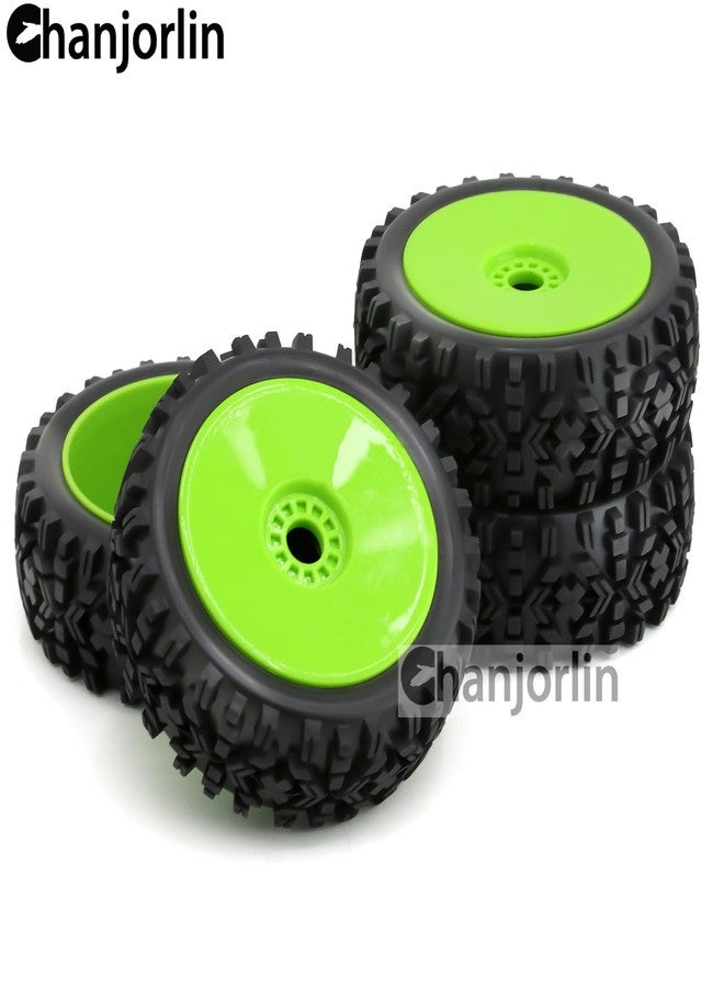 Chanjorlin 1/8 Buggy Tires OD 118mm and Wheels 17mm Hex Rubber RC Off Road Tyres for 1:8 Scale Buggy Truck Car HSP Kyosho MP10 VRX HPI Hobao ARRMA Typhon 6S 3S Talion Traxxas Losi 8ight 4PCS (Green) - Image 3